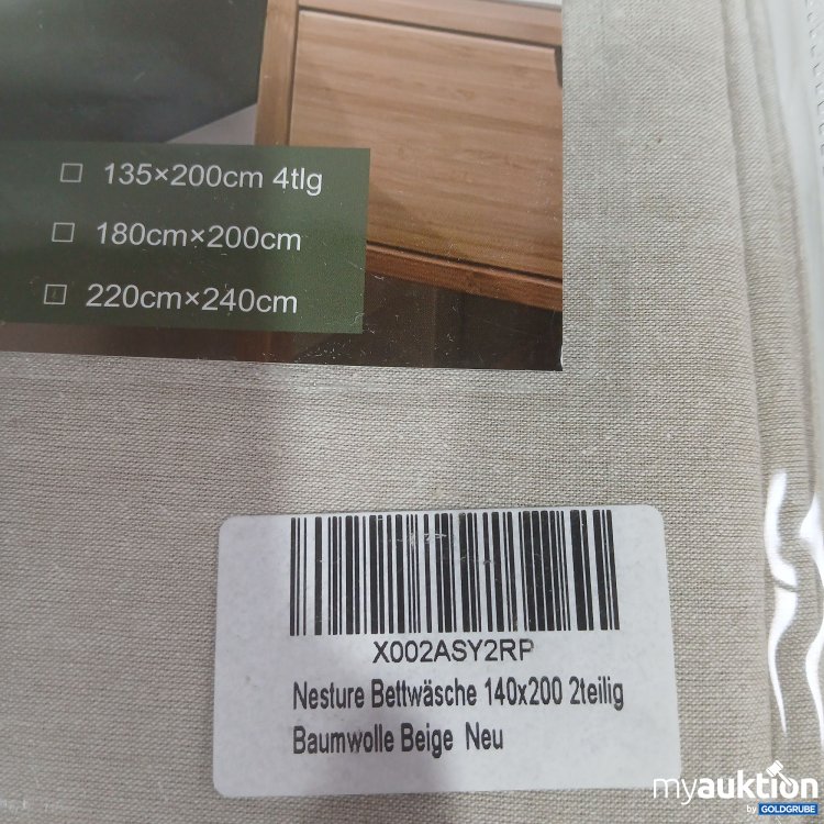 Artikel Nr. 989701 Artikel Nr. 989701: Nesture Bettwäsche 140x200 beige 2tlg.