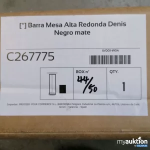 Auktion Barra Mesa Alta Redonda Denis Negro mate 