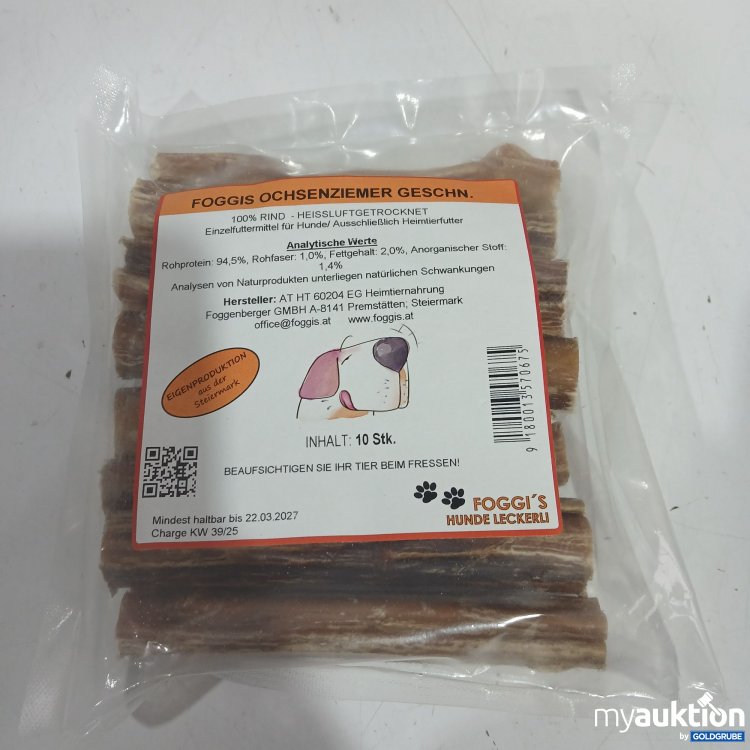 Artikel Nr. 890702: Foggis Ochsenziemer geschnitten 10Stk