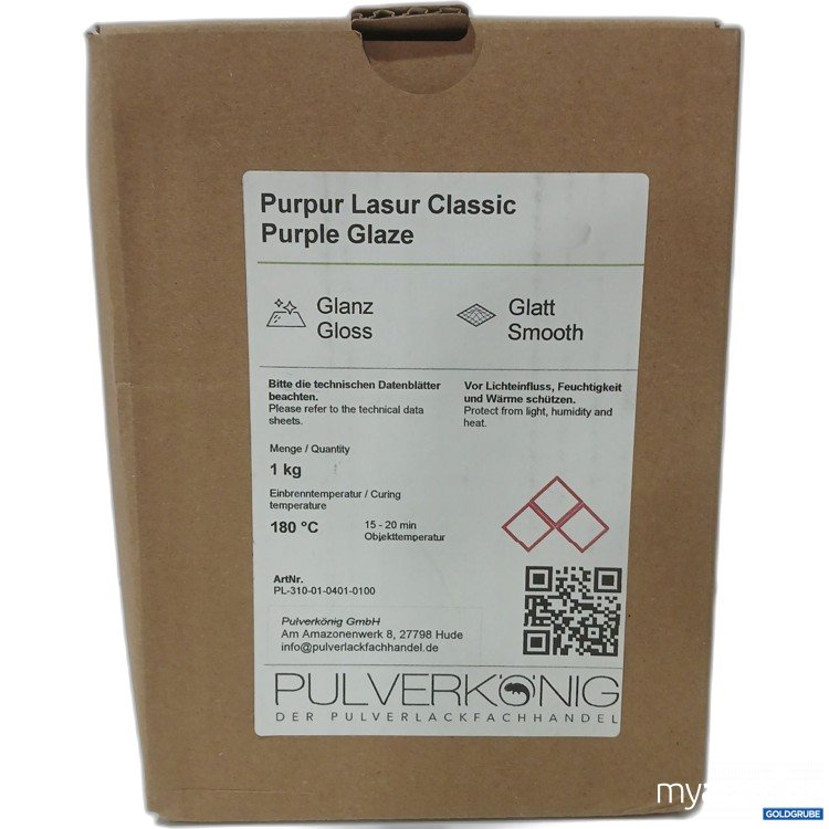 Artikel Nr. 982702: Pulverkönig Pulverlack, Purpur Lasur Classic, Glanz, Glatt, 1kg, Art.Nr. PL-3100104010100