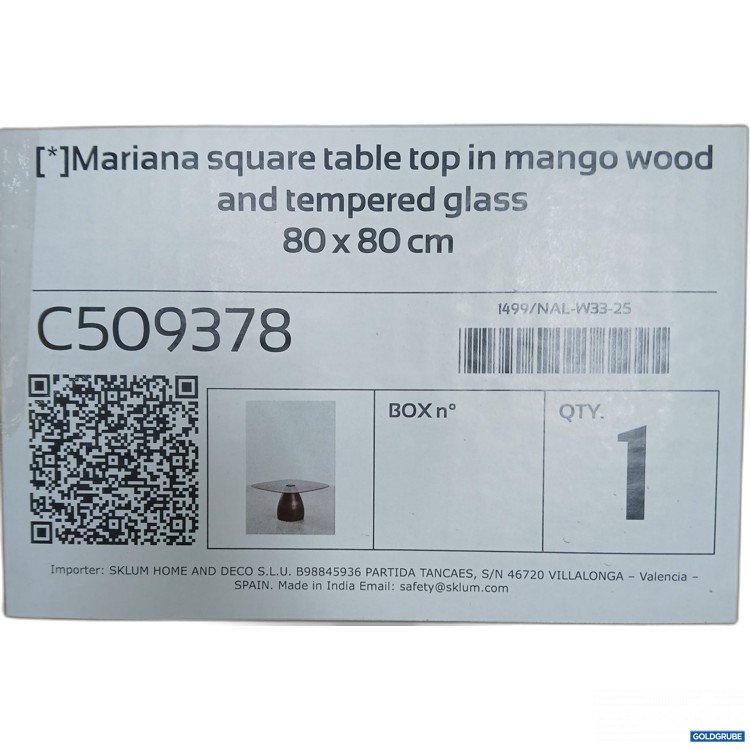 Artikel Nr. 970703: Sklum Mariana Square Table Top in Mango Wood ca 80×80cm, Art.No. C509378