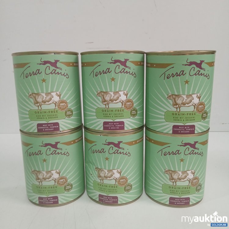 Artikel Nr. 987703: Terra Canis Grain-Free Hundefutter Rind mit Zucchini 800g 6Stk