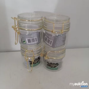 Auktion Glass storage jar 4 Stück