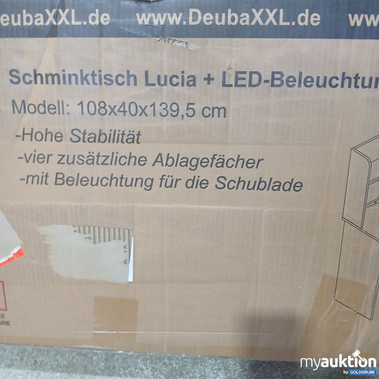 Artikel Nr. 439704: DeubaXXL Casaria Schminktisch Lucia + LED-Beleuchtung 109245
