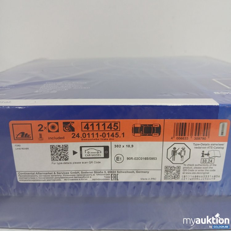 Artikel Nr. 865704: Ate Bremsscheiben Ford Land Rover 24.0111-0145.1