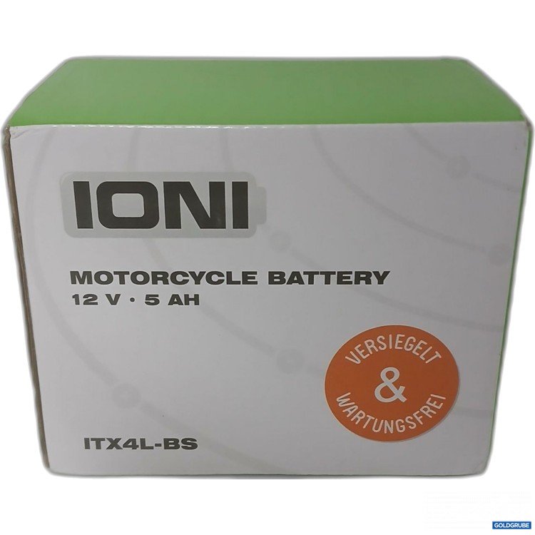 Artikel Nr. 917704 Artikel Nr. 917704: Ioni Motorcycle Battery 12V 5Ah ITX4L-BS