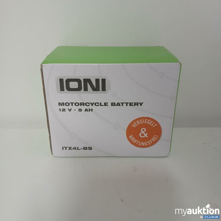 Artikel Nr. 917704 Artikel Nr. 917704: Ioni Motorcycle Battery 12V 5Ah ITX4L-BS