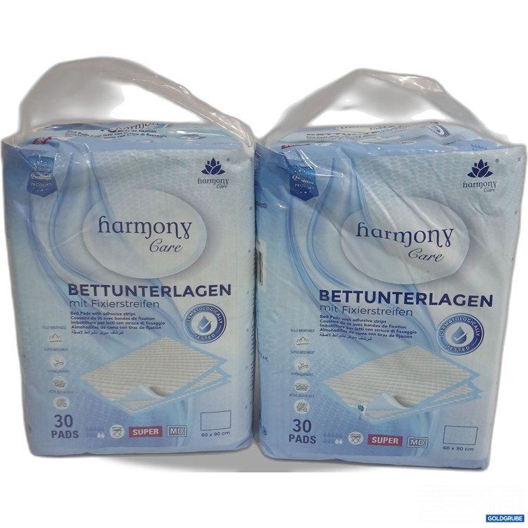 Artikel Nr. 969704: Harmony care Bettunterlagen mir Fixierstreifen 30Pads 60x90cm 