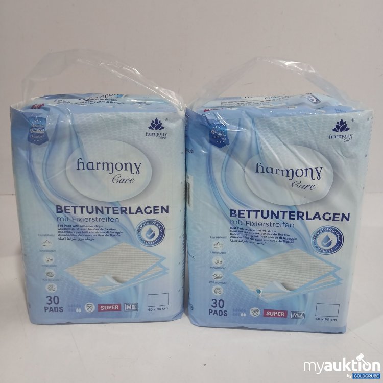 Artikel Nr. 969704: Harmony care Bettunterlagen mir Fixierstreifen 30Pads 60x90cm 