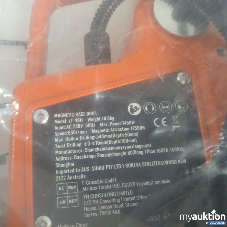 Artikel Nr. 969705: Vevor Magnetic Base Drill ZT-40H 