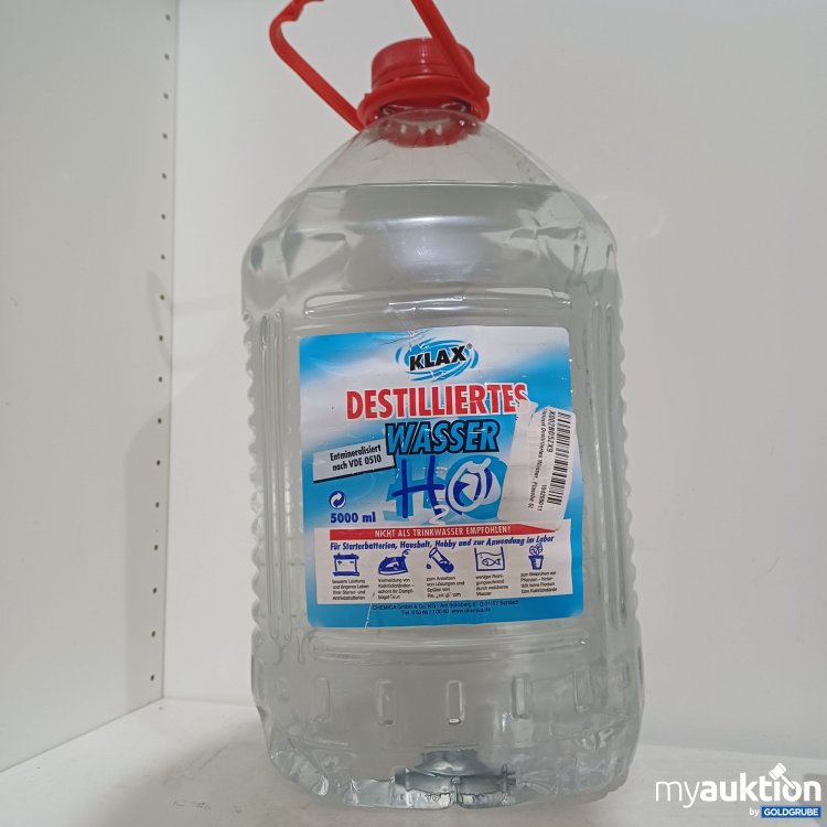 Artikel Nr. 985705: Klar Destilliertes Wasser, 5L