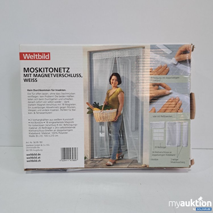 Artikel Nr. 361706 Artikel Nr. 361706: Weltbild Moskitonetz mit Magnetverschluss weiß 100x215 cm