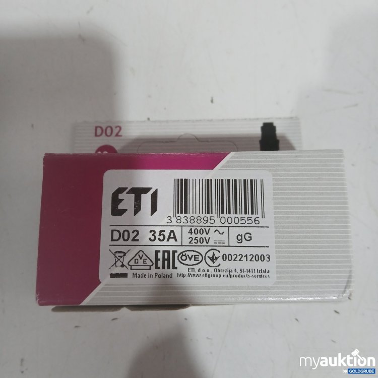 Artikel Nr. 445706: ETI Sicherungseinsätze D02 35A 10er Set