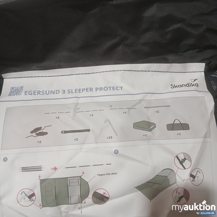Artikel Nr. 471706 Artikel Nr. 471706: Skandika Egersund 3 Sleeper Protect Zelt in Tasche