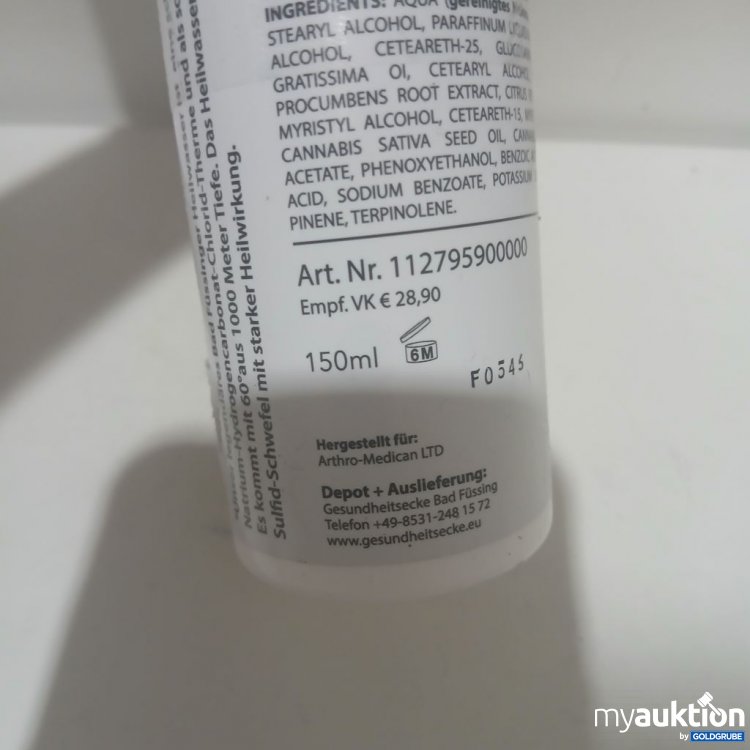 Artikel Nr. 981706 Artikel Nr. 981706: ARTHRO MEDICAN Bad Füßinger Glucosamine Creme