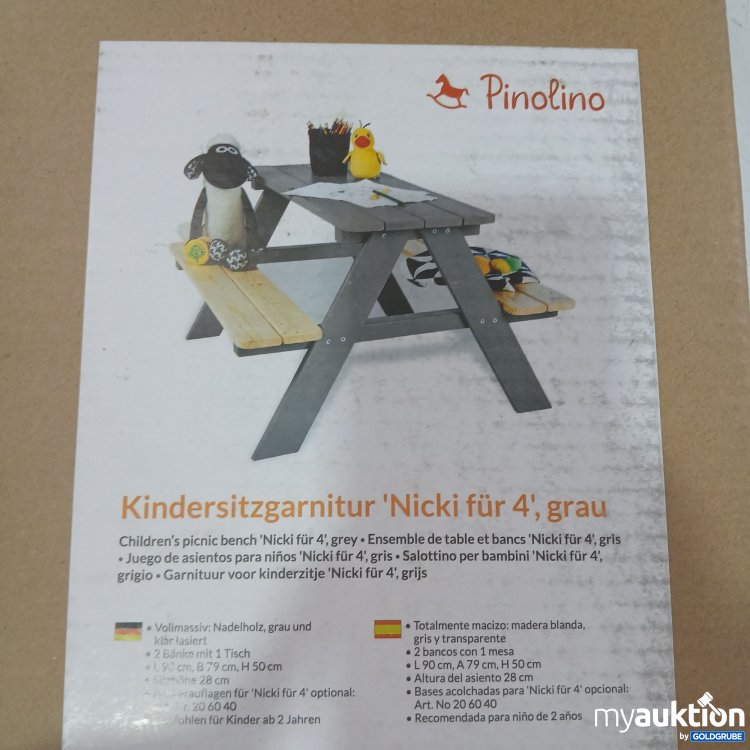 Artikel Nr. 984706 Artikel Nr. 984706: Pinolino Kindersitzgarnitur "Nicki für 4" grau L 90cm, B 79cm, H 50cm