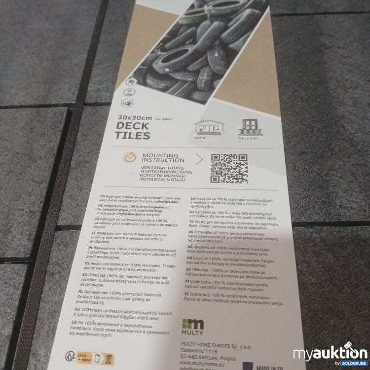 Artikel Nr. 471707 Artikel Nr. 471707: MULTY 30x30 cm Deck Tiles 4x6Stk