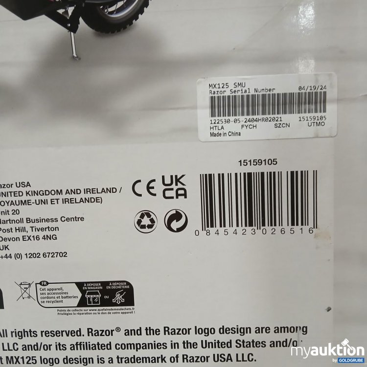 Artikel Nr. 921707: Razor MX125 Dirt Rocket Elektromotorrad