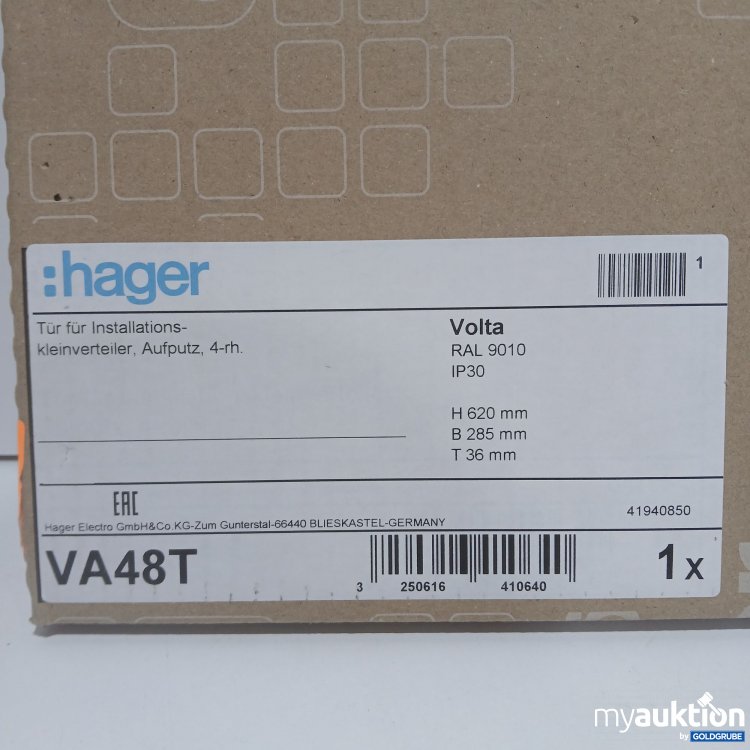 Artikel Nr. 438708: Hager Tür für Installations-Kleinverteiler
