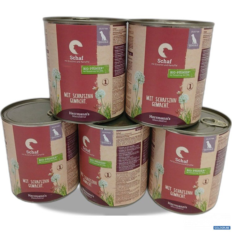 Artikel Nr. 950708: Herrmann's Manufaktur Schaf mit Zuccini und Kartoffel 5×800G