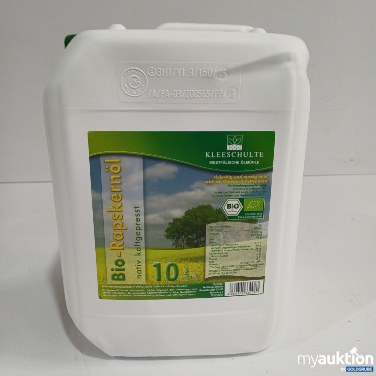 Artikel Nr. 962708: Kleeschulte Bio-Rapskernöl nativ kaltgepresst 10L 
