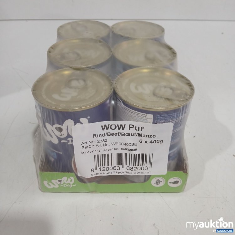 Artikel Nr. 996708: Wow Pur Hundefutter Rind 6x400g 