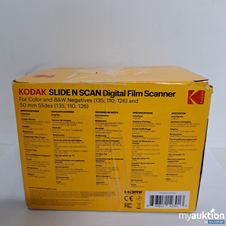 Artikel Nr. 817709 Artikel Nr. 817709: Kodak Slide N Scan Digital Film Scanner