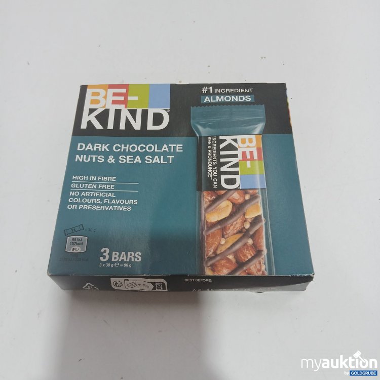 Artikel Nr. 834709 Artikel Nr. 834709: Bekind Dark Chocolate Nuts & Sea Salt 3x30g