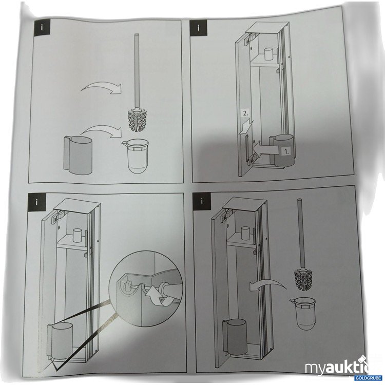 Artikel Nr. 954709: Emco asis plus Einbauschrank für Toilettenbürste und kleines Ablagefach