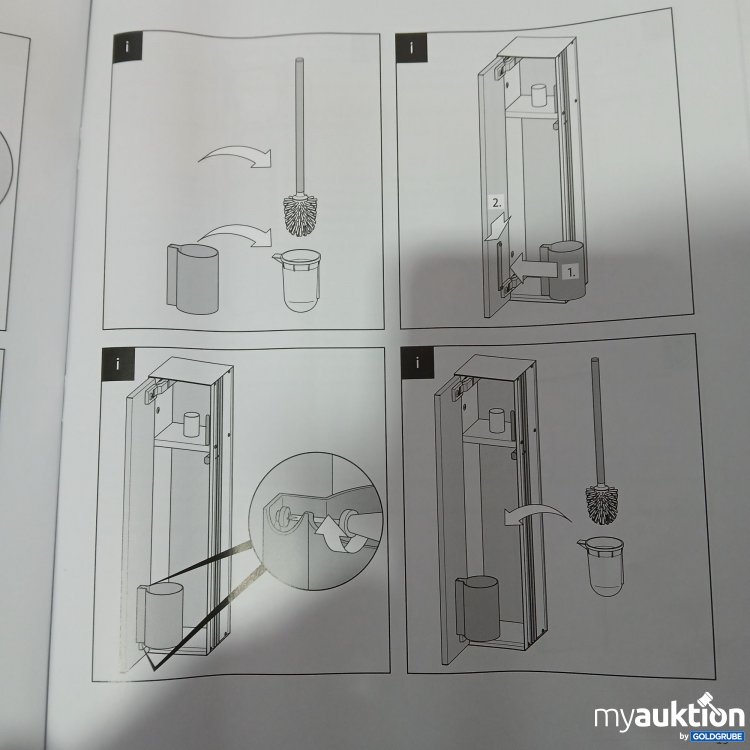 Artikel Nr. 954709: Emco asis plus Einbauschrank für Toilettenbürste und kleines Ablagefach