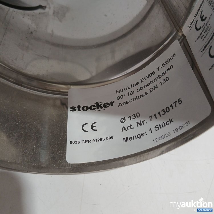 Artikel Nr. 524710 Artikel Nr. 524710: Stocker Niroline EW06 T Stück 90° für abnehmbaren Anschluss DN 130