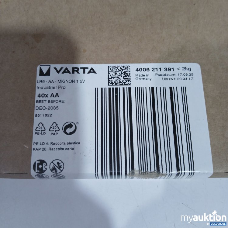 Artikel Nr. 885710: Varta 40xAA 