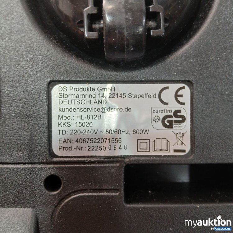 Artikel Nr. 921710: DS Produkte CleanMaxx Staubsuager HL-812B 240V 800W