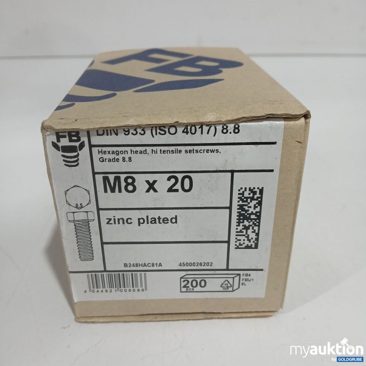 Artikel Nr. 899711: Hexagon Head Grade 8.8 M8x20 ca. 200Stk 
