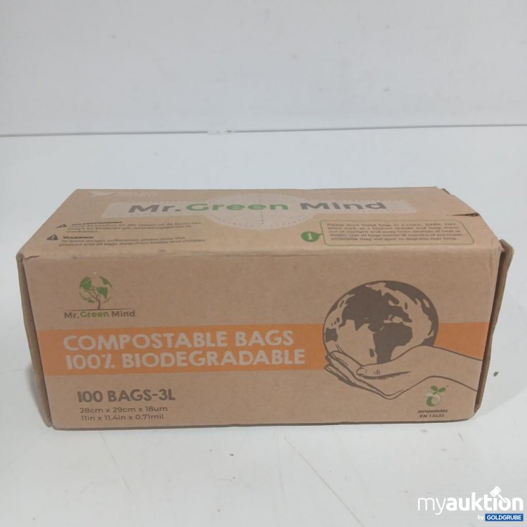 Artikel Nr. 919711: Mr. Green Mind Compostable Bags 3 l 100x3 l