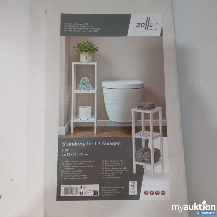 Artikel Nr. 921711: Zeller Standregal MDF 3 Ablagen