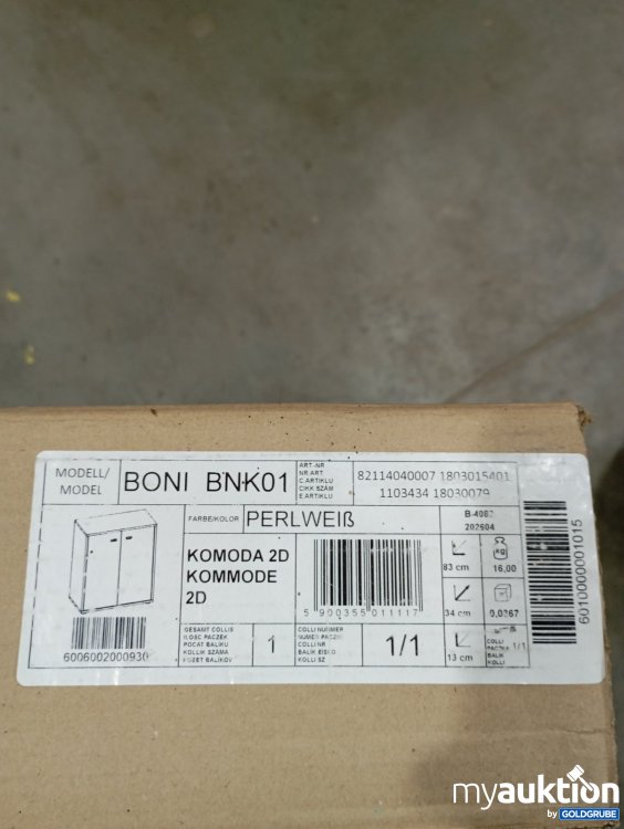 Artikel Nr. 469712 Artikel Nr. 469712: BONI BNK01 Kommode 2D Perlweiß