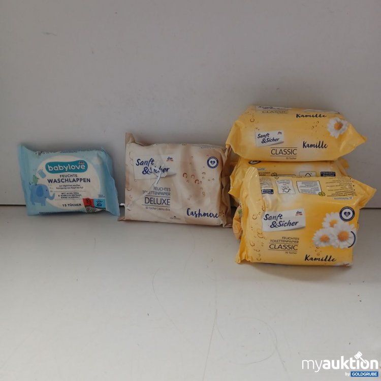 Artikel Nr. 953712: Div Sorten Sanft & Sicher Feuchttücher Classic Kamille 4x70 Tücher Deluxe 1x 50 Tücher
Waschlappen 1x 15 tücher