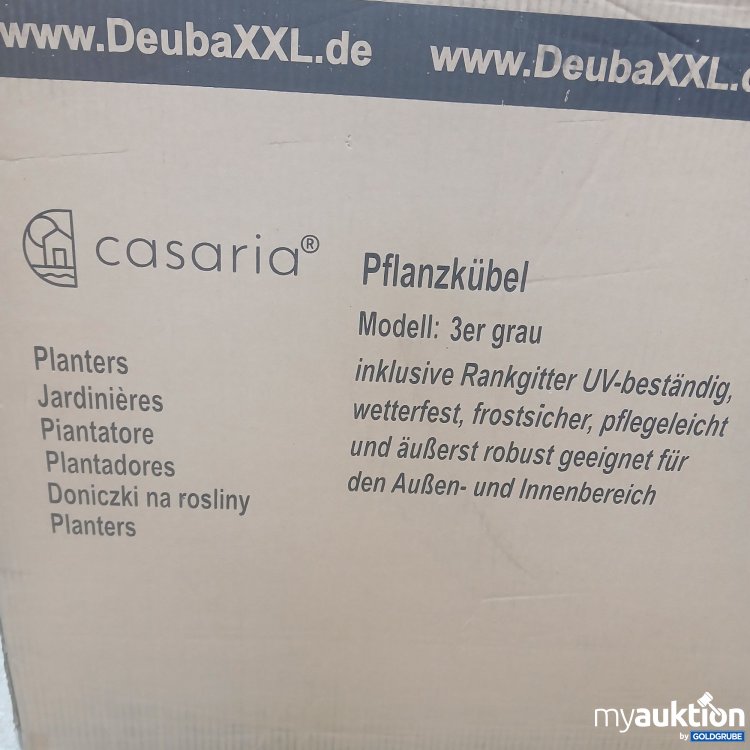 Artikel Nr. 439713: DeubaXXL Casaria Pflanzkübel 3er Grau 108645
