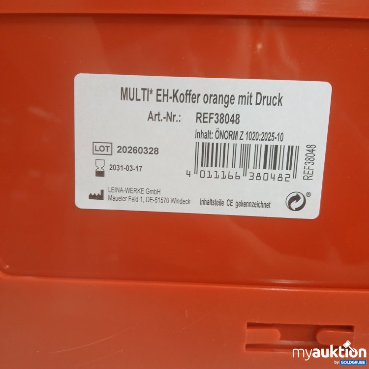 Artikel Nr. 464713: Erste Hilfe Kasten Kunststoff orange