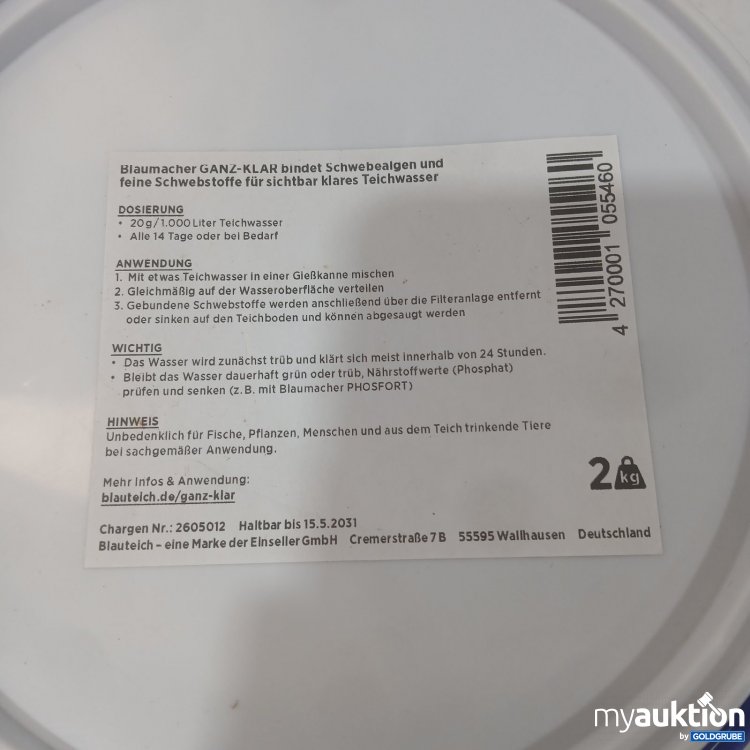 Artikel Nr. 471713 Artikel Nr. 471713: blaumacher GANZ-KLAR Wasserklärer 2 kg
