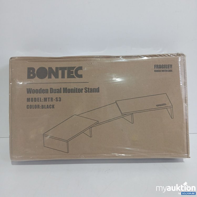 Artikel Nr. 833713 Artikel Nr. 833713: Bontec Wooden Dual Monitor Stand MTR-S3 Black