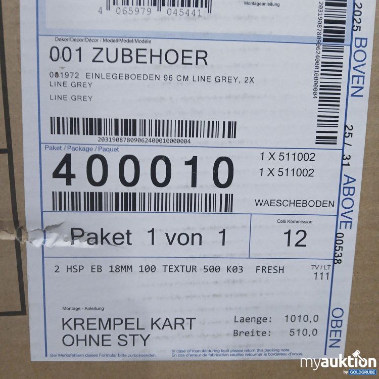 Artikel Nr. 899713: Einlegeböden 96cm Line Grey 2Stk 