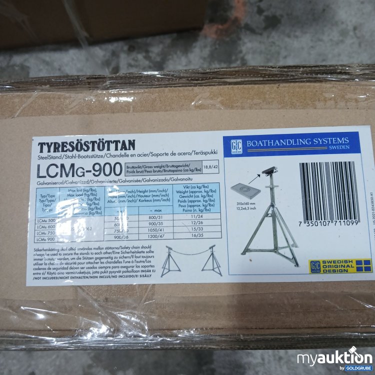 Artikel Nr. 865714 Artikel Nr. 865714: Boathandling Systems Stahl-Bootsstütze LCMG-900