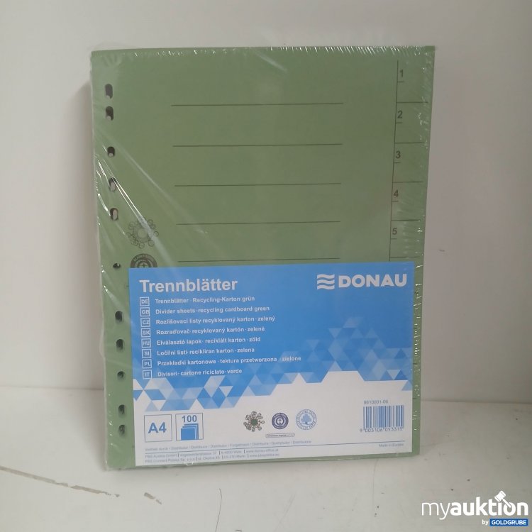 Artikel Nr. 877714 Artikel Nr. 877714: Donau Trennblätter A4 100 Stück