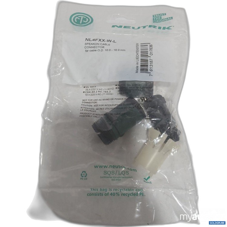 Artikel Nr. 913714 Artikel Nr. 913714: Neutrik NL4FXX-W-L Speakon Cable Connector