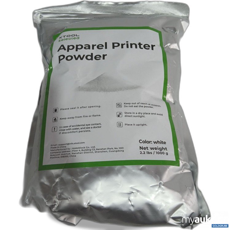 Artikel Nr. 972714: X Tool Apparel Printer Powder white 1000g 