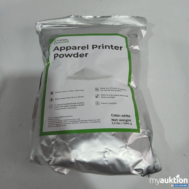 Artikel Nr. 972714: X Tool Apparel Printer Powder white 1000g 