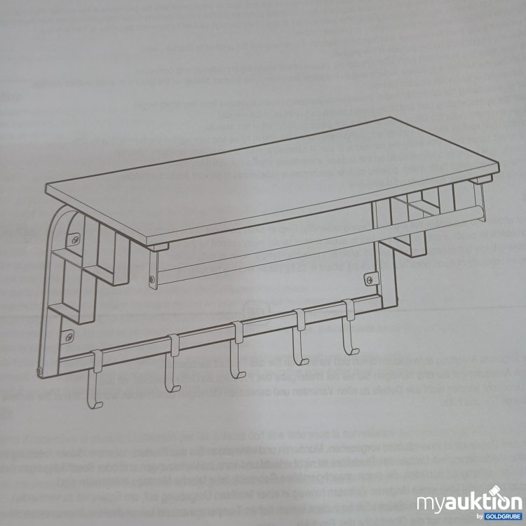 Artikel Nr. 866715: Vasagle Wandgarderobe mit Ablage LCR12BX