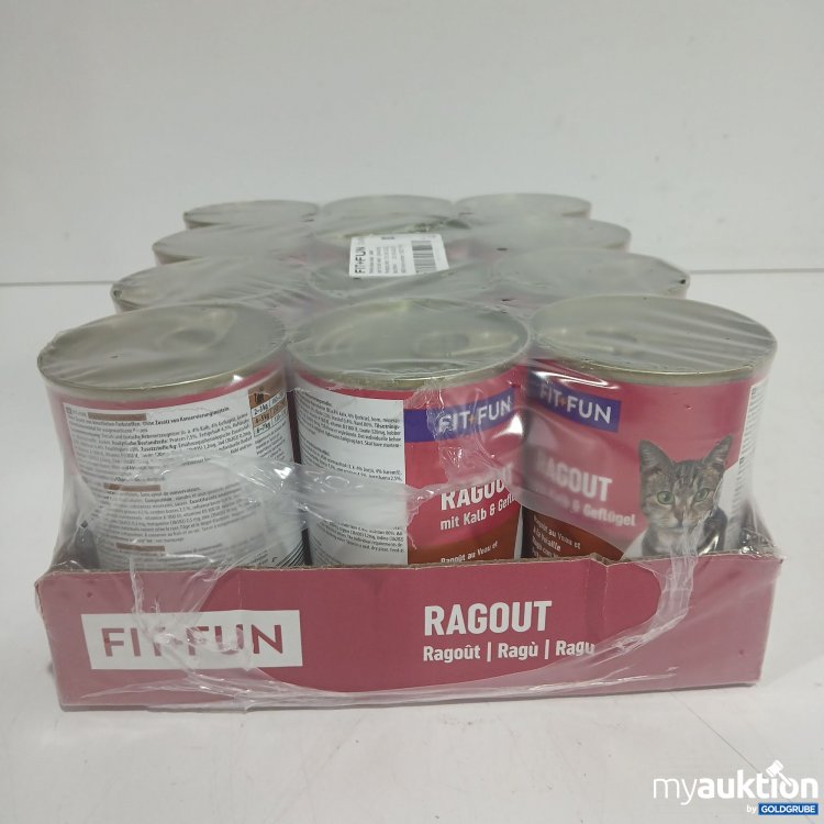 Artikel Nr. 891715: Fit+Fun Katzenfutter Ragout Kalb & Geflügel 12x415g